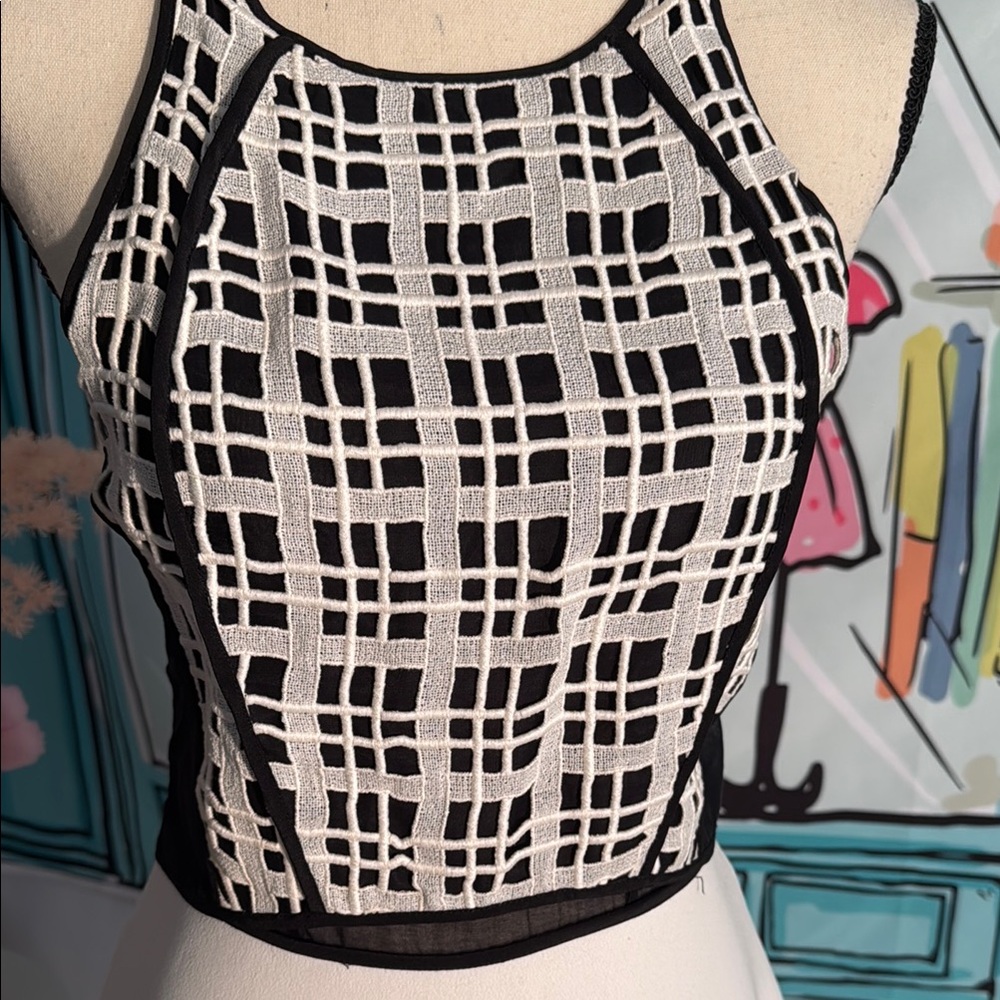 Derek LAM Chic Black and White Sleeveless Dress - Picture 5 of 5
